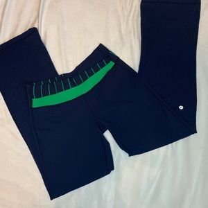 Lululemon Yoga Pants blue & green stripe 8R